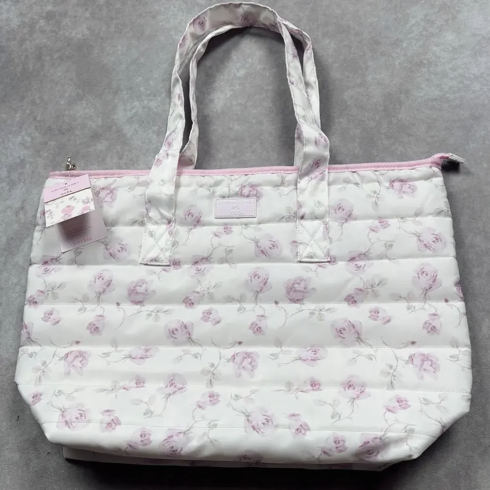 LoveShackFancy Target NWT Backpack Tote Accessory Pouch Bag Set Ribbon Rosa Pink